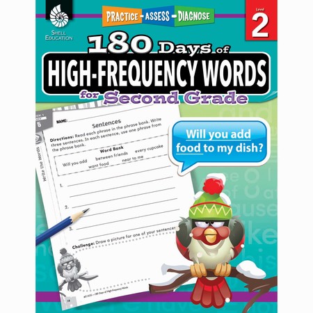 SHELL EDUCATION 180 Days of High-Frequency Words for Second Grade 51635